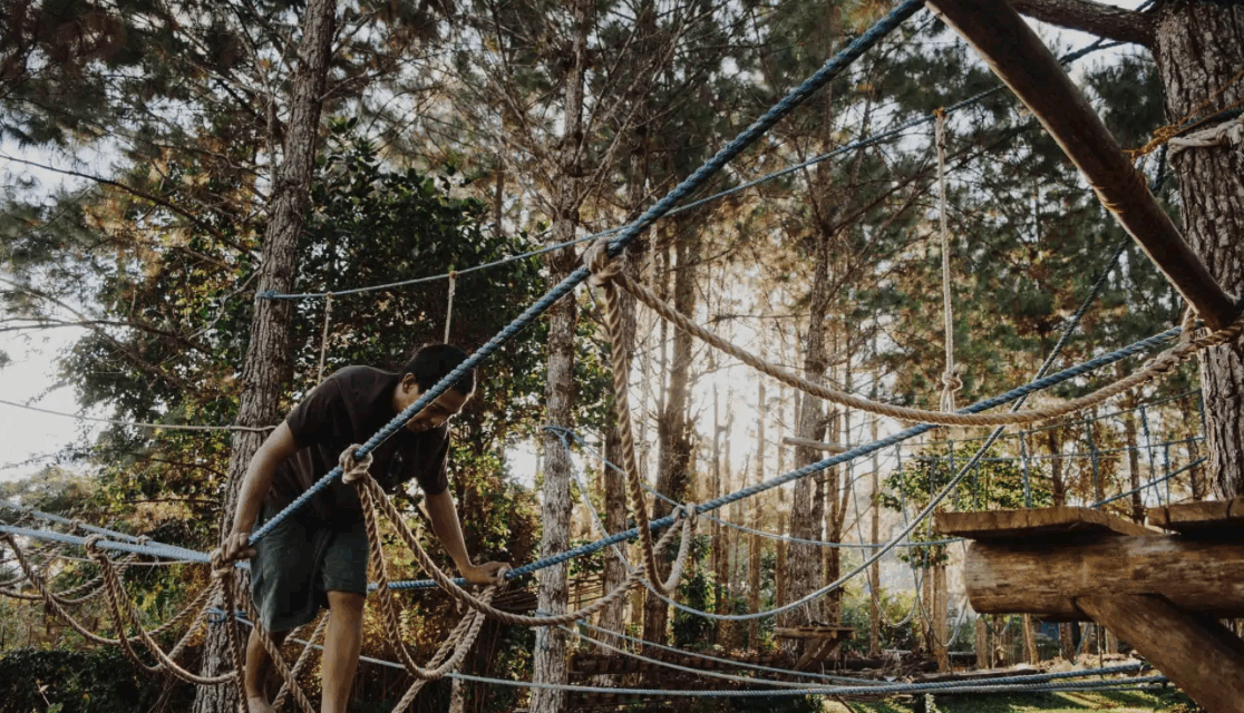 DIY Camping Obstacle Course